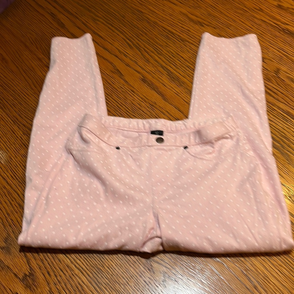 HUE‎ Light Pink Polka Dot Leggings